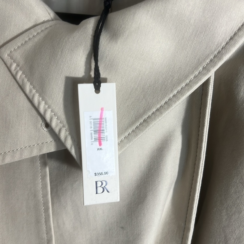 Banana Republic NEW button front belted midi trench coat XXL classic FALL career - Picture 11 of 11